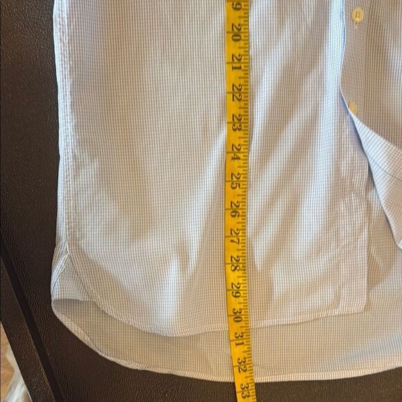 Burberry London Micro Checker Dress Shirt Light blue Classic Fit size 15.5/39 - Picture 10 of 12